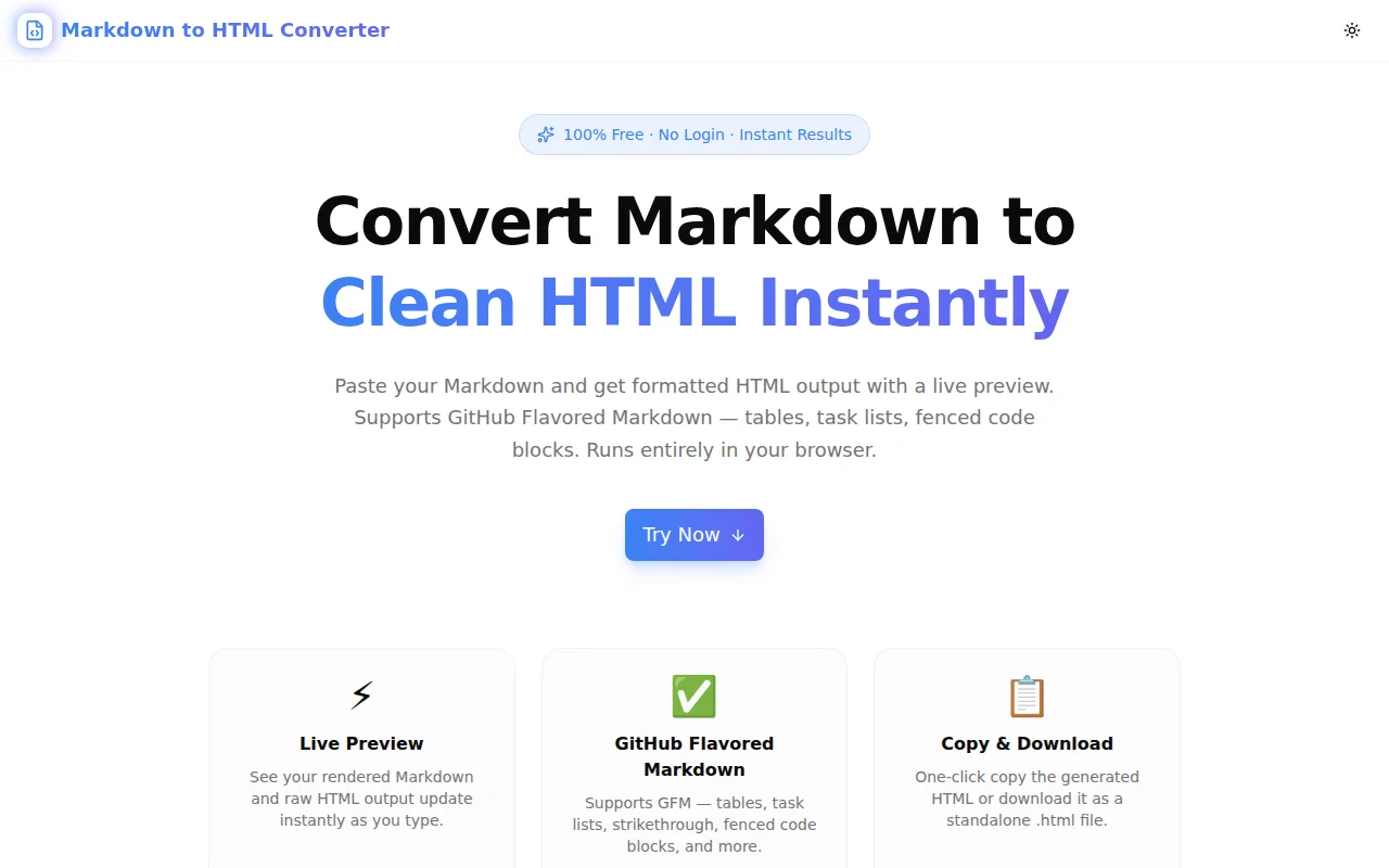 Markdown to HTML Converter screenshot