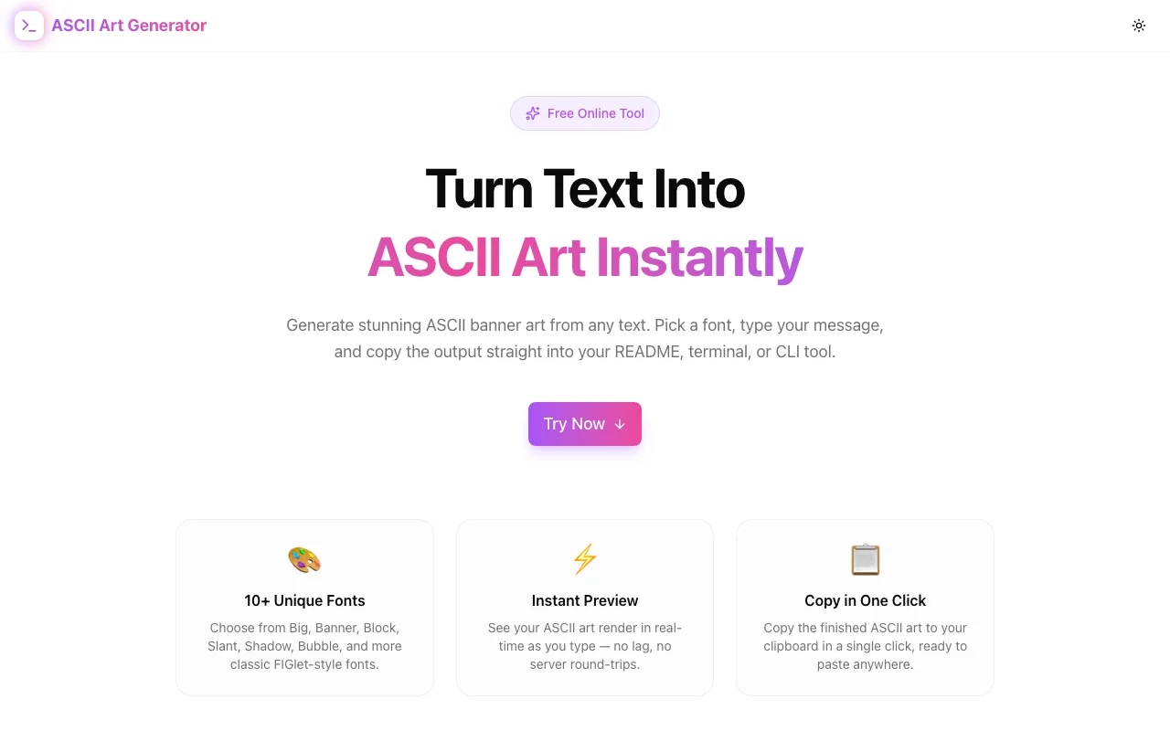 ASCII Art Generator screenshot