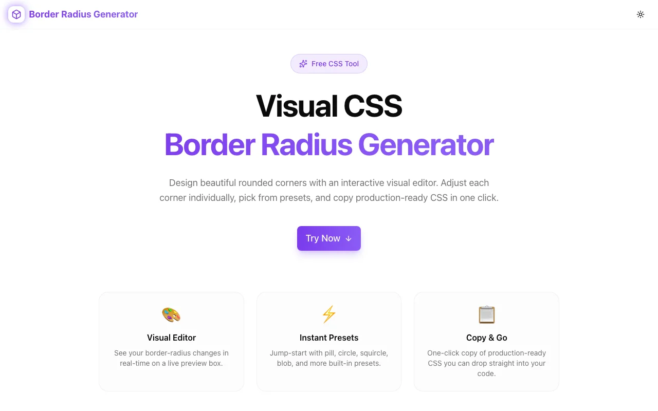 Border Radius Generator screenshot