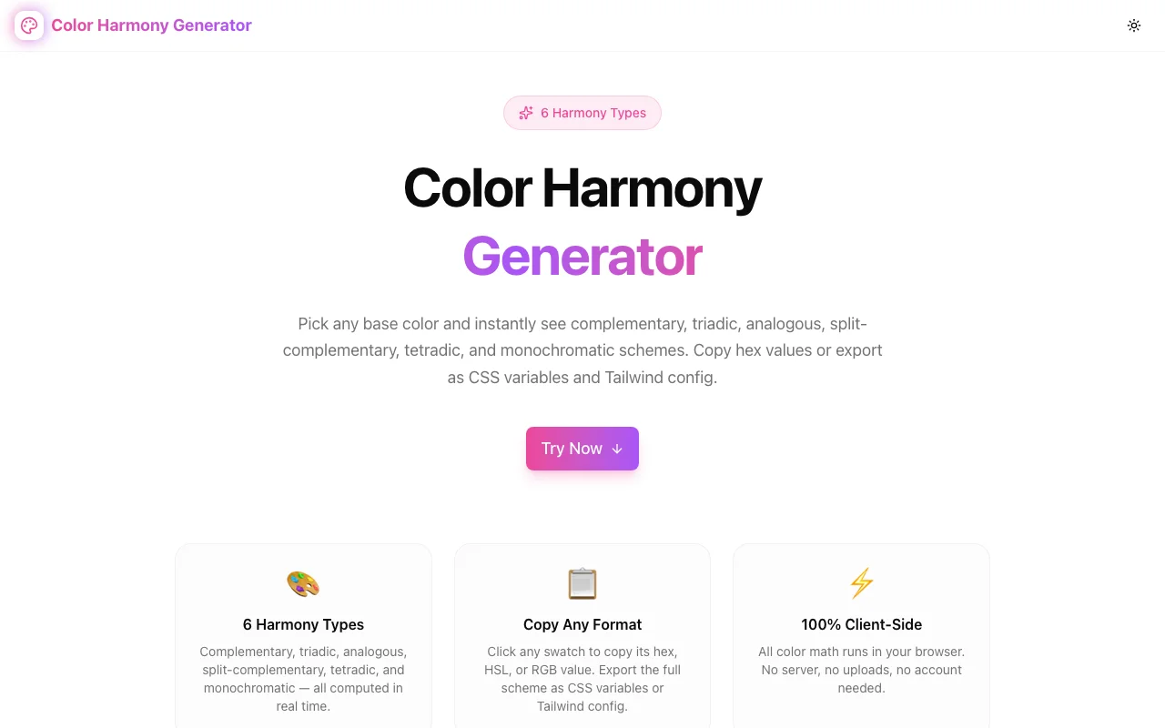 Color Harmony Generator screenshot