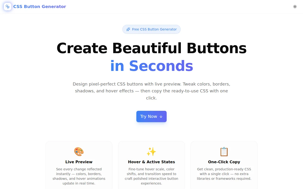 CSS Button Generator screenshot