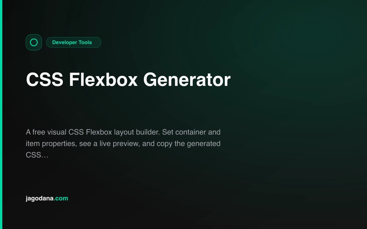 CSS Flexbox Generator screenshot