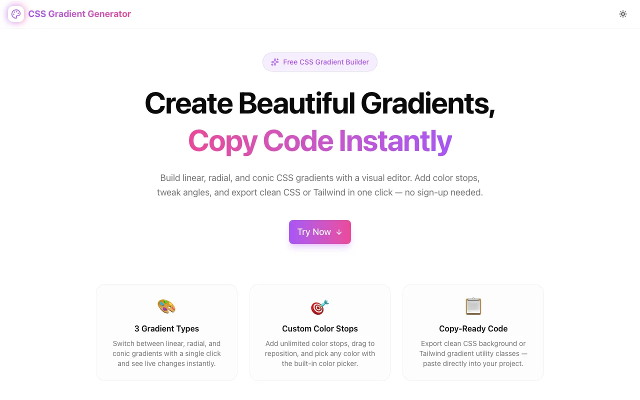 CSS Gradient Generator screenshot