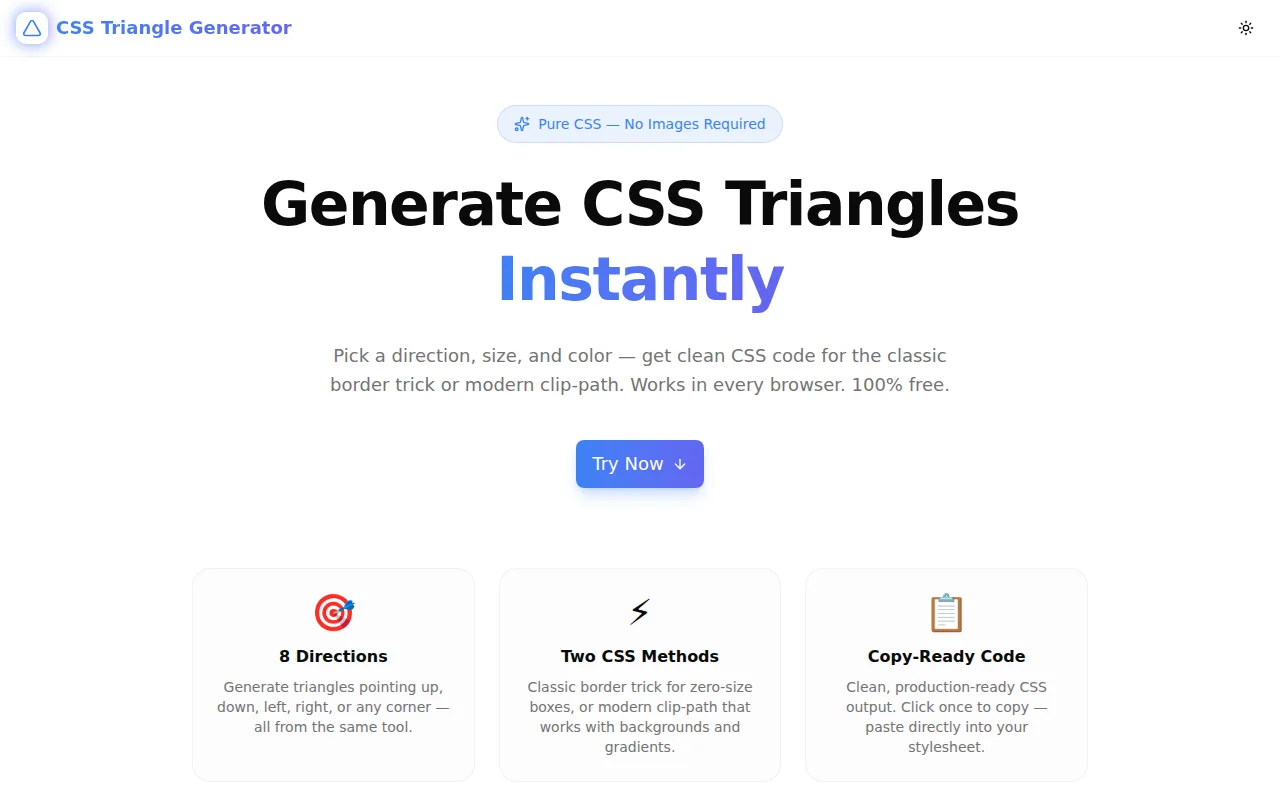 CSS Triangle Generator screenshot