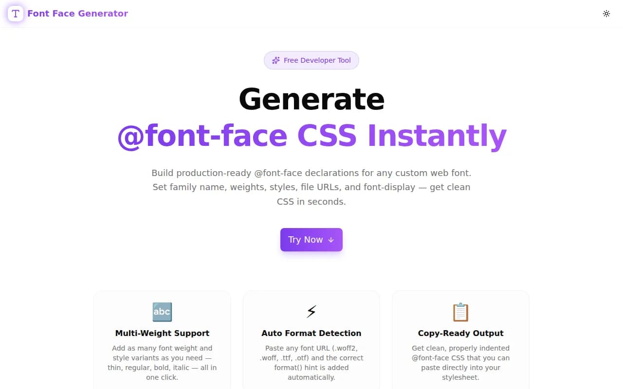 Font Face Generator screenshot
