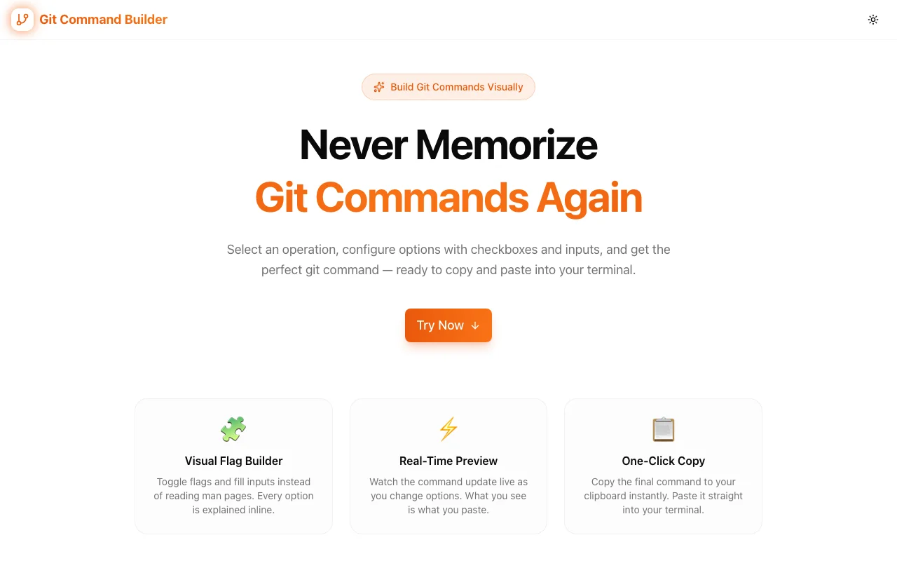 Git Command Builder screenshot