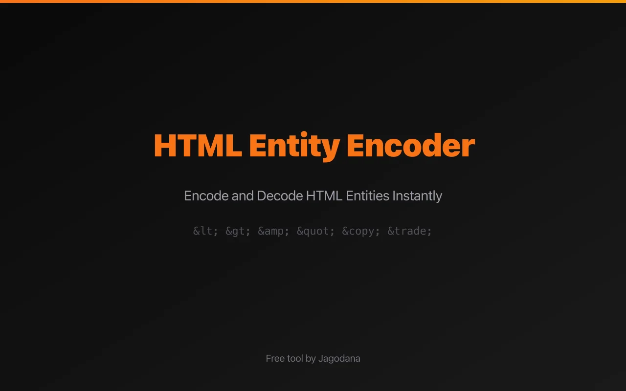 HTML Entity Encoder screenshot
