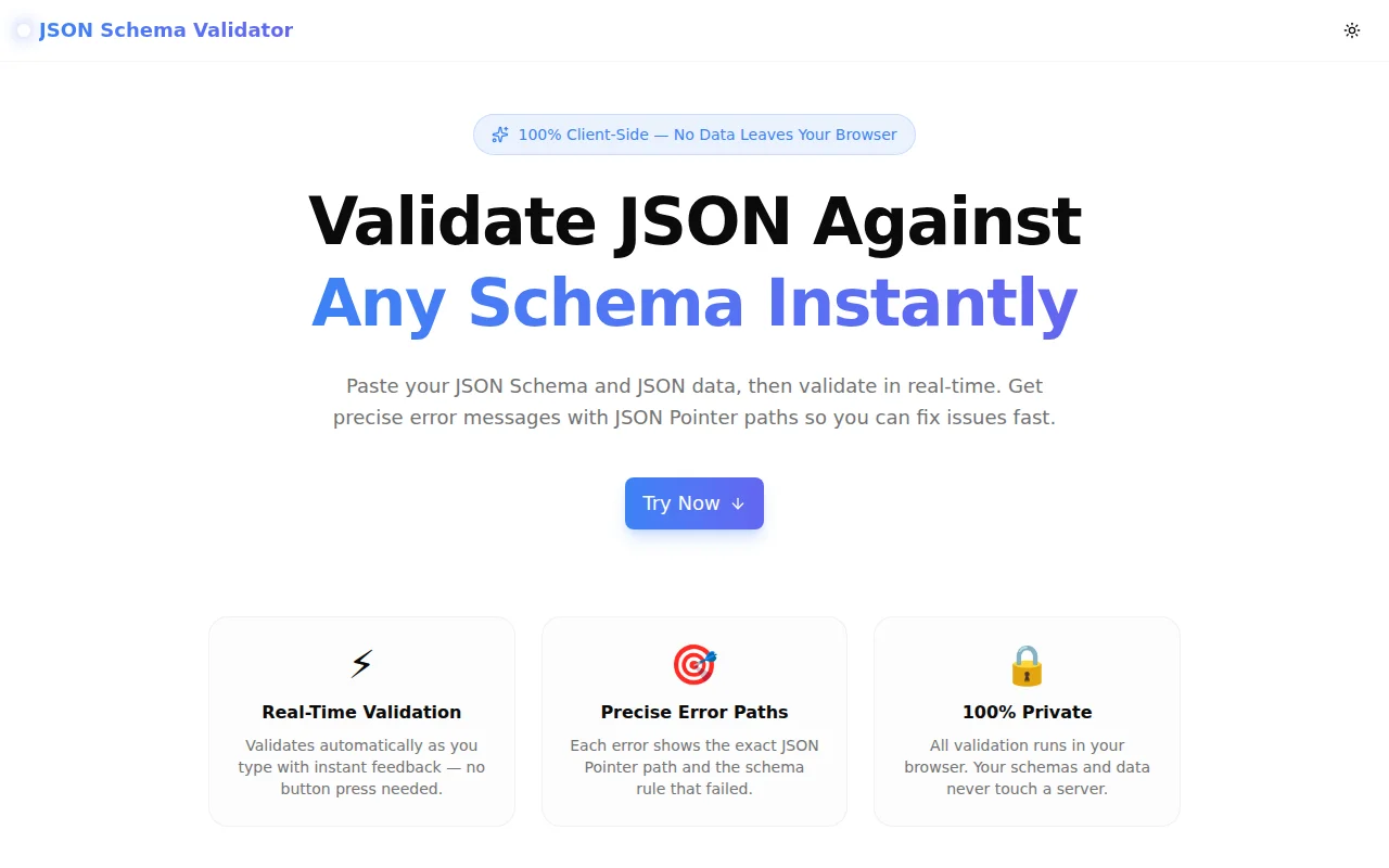 JSON Schema Validator screenshot