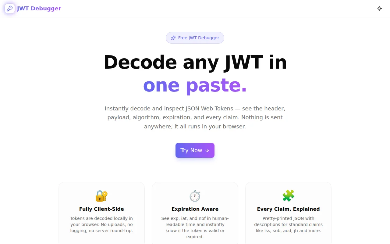 JWT Debugger screenshot