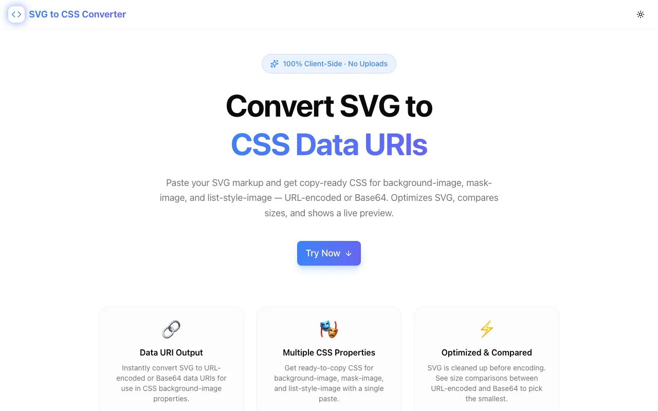 SVG to CSS Converter screenshot