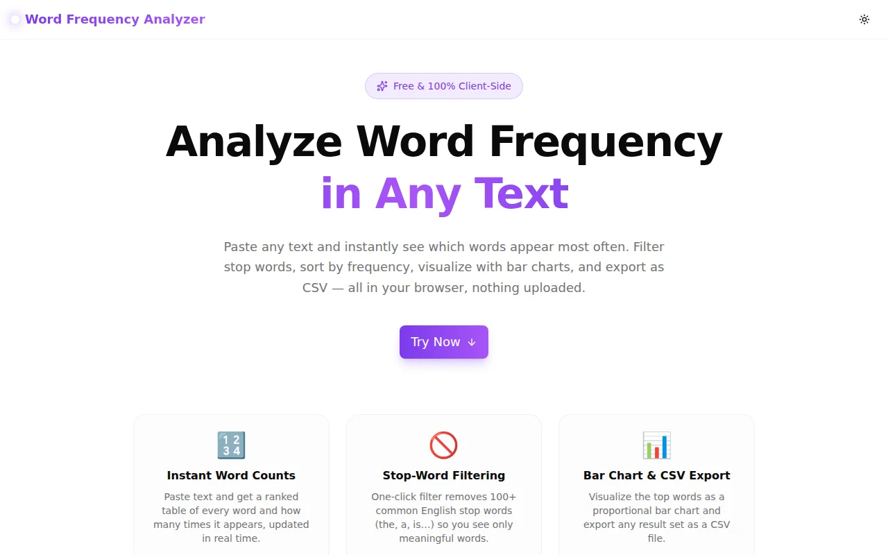 Word Frequency Analyzer screenshot
